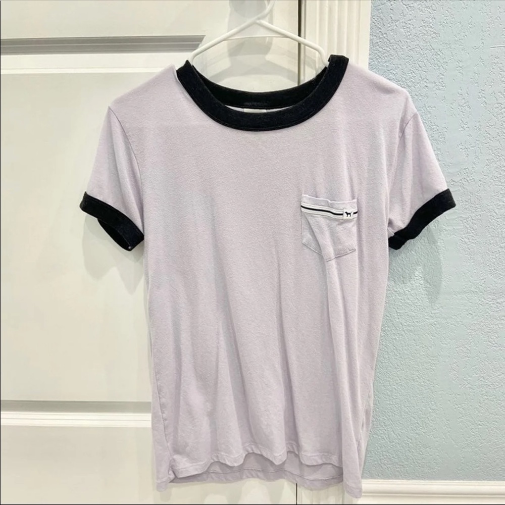VS PINK Lilac Ringer Tee